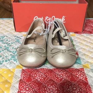 Cat & Jack Toddler Becca Slip-on Ballet Flats size 5 Color Gold